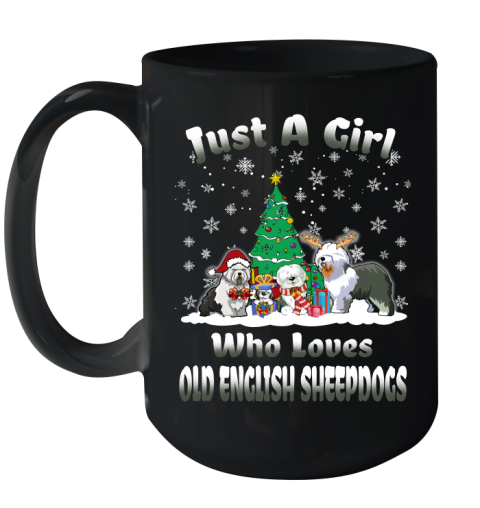 Christmas Just a girl who love old english sheepdogs dog pet lover 140