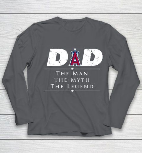 Los Angeles Angels MLB Baseball Dad The Man The Myth The Legend Youth Long Sleeve 6