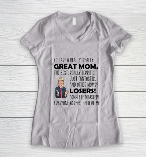Trump Mothers Day Best Mom Ever Mug Mom Birthday Gift Women's V-Neck T-Shirt