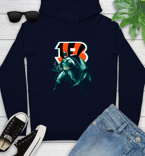 NFL Batman Football Sports Cincinnati Bengals Youth Hoodie 4