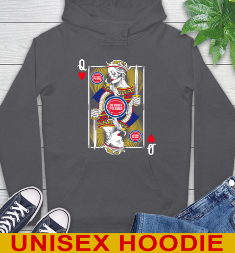 NBA Basketball Detroit Pistons The Queen Of Hearts Card Shirt Hoodie 7