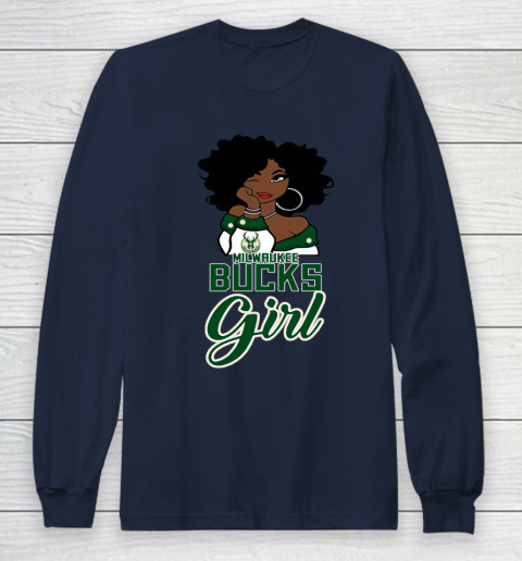 Milwaukee Bucks Girl NBA Long Sleeve T-Shirt 4