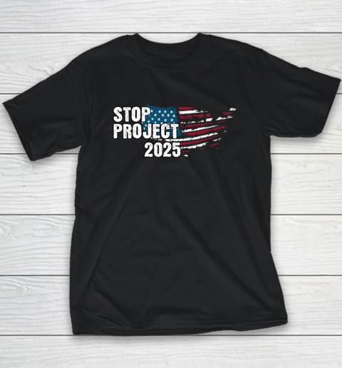 Stop Project 2025 Anti Trump Youth T-Shirt
