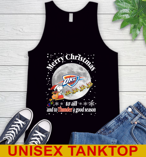 Oklahoma City Thunder Merry Christmas To All And To Thunder A Good Season NBA Basketball Sports Tank Top