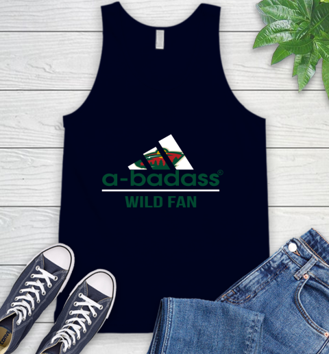 NHL A Badass Minnesota Wild Fan Adidas Hockey Sports Tank Top 2