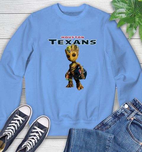 Houston Texans NFL Football Groot Marvel Guardians Of The Galaxy Sweatshirt 11