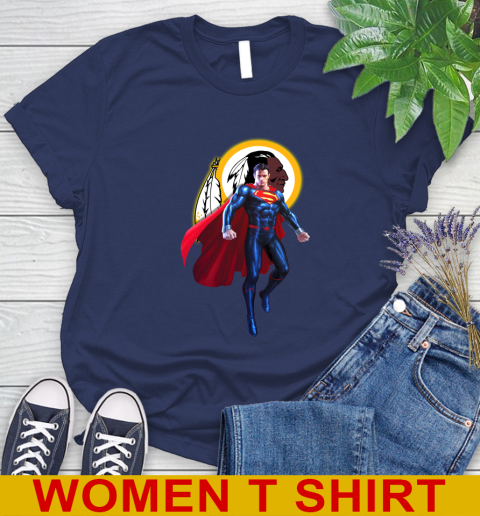 NFL Superman DC Sports Football Washington Redskins Women's T-Shirt 12