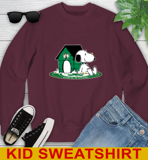 NBA Basketball Boston Celtics Snoopy The Peanuts Movie Shirt Youth Sweatshirt 5