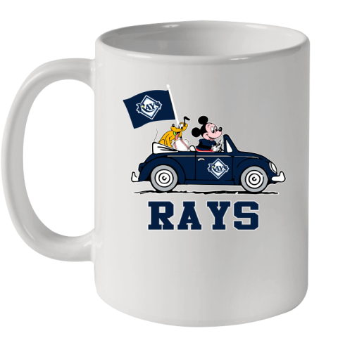 MLB Baseball Tampa Bay Rays Pluto Mickey Driving Disney Shirt Ceramic Mug 11oz