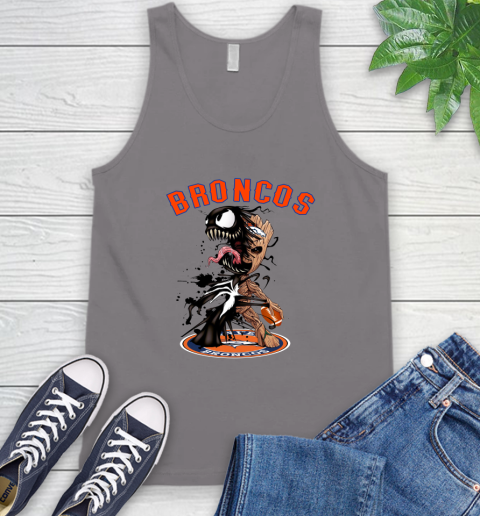 NFL Denver Broncos Football Venom Groot Guardians Of The Galaxy Tank Top 7
