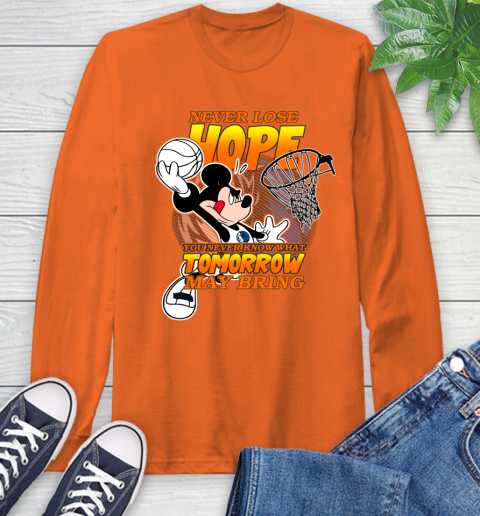 Dallas Mavericks NBA Basketball Mickey Disney Never Lose Hope Long Sleeve T-Shirt 4