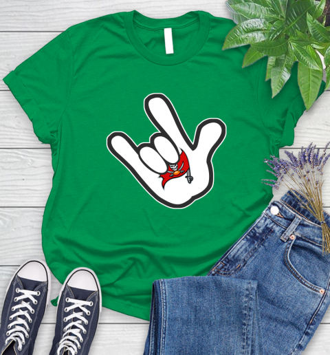Tampa Bay Buccaneers NFL Football Mickey Rock Hand Disney Women's T-Shirt 6