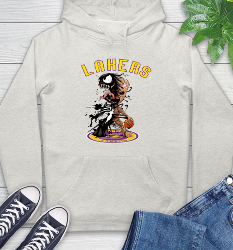 NBA Los Angeles Lakers Basketball Venom Groot Guardians Of The Galaxy Hoodie 12