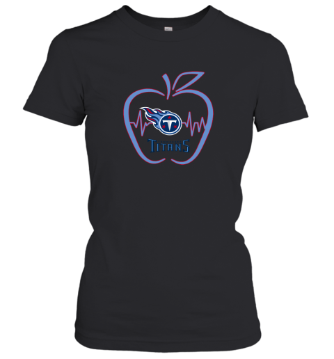 Apple Heartbeat Teacher Symbol Tennessee Titans Women's T-Shirt