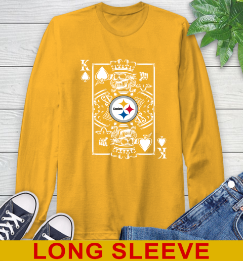 Pittsburgh Steelers NFL Football The King Of Spades Death Cards Shirt Long Sleeve T-Shirt 2
