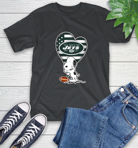 New York Jets NFL Football The Peanuts Movie Adorable Snoopy T-Shirt 2
