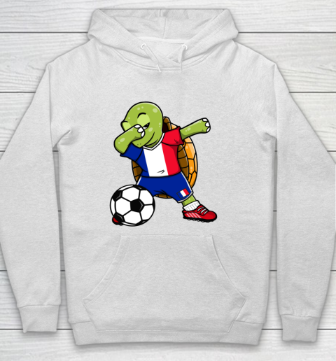 Dabbing Turtle France Soccer Fans Jersey French Football Hoodie