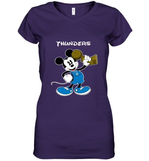 Mickey Oklahoma City Thunders Women's V-Neck T-Shirt