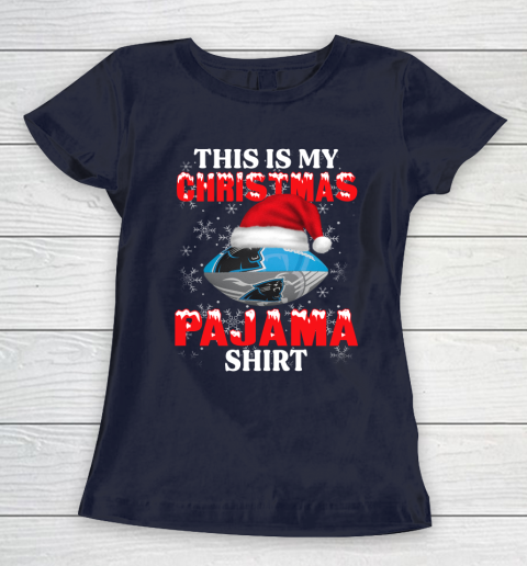 Carolina Panthers This Is My Christmas Pajama Shirt NFL Women's T-Shirt 2