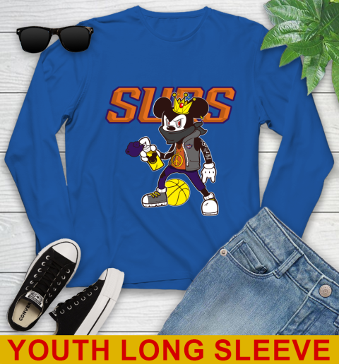 Phoenix Suns NBA Basketball Mickey Peace Sign Sports Youth Long Sleeve 10