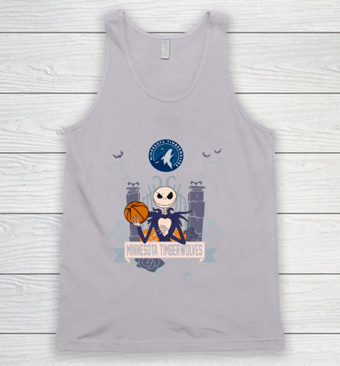NBA Minnesota Timberwolves Basketball Jack Skellington Halloween Tank Top 3