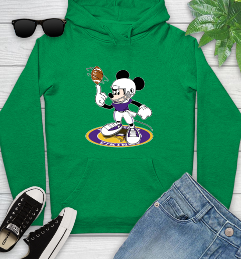 NFL Football Minnesota Vikings Cheerful Mickey Disney Shirt Youth Hoodie 7