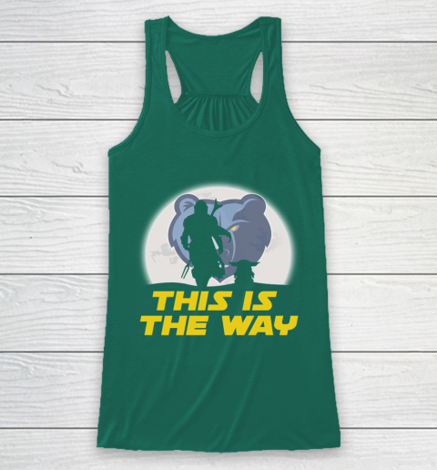 Memphis Grizzlies NBA Basketball Star Wars Yoda And Mandalorian This Is The Way Racerback Tank 5