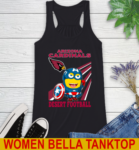 NFL Football Arizona Cardinals Captain America Marvel Avengers Minion Shirt Racerback Tank