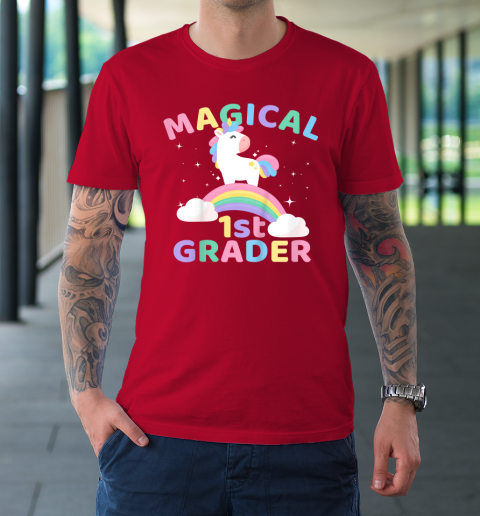 Back To School 1st First Grade Magical Unicorn Rainbow T-Shirt 8