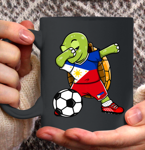 Dabbing Turtle The Philippines Soccer Fans Jersey Football Ceramic Mug 11oz