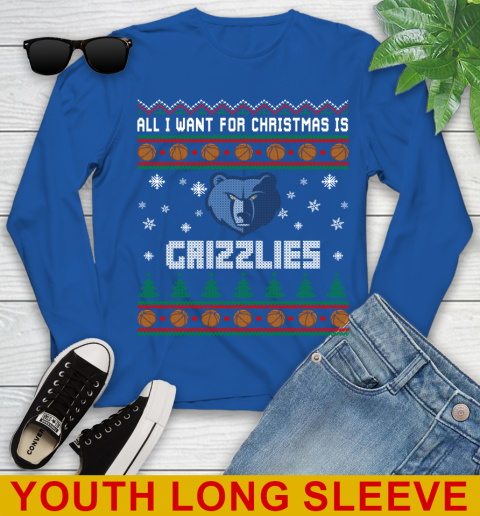 NBA All I Want For Christmas Is Memphis Grizzlies Basketball Sports 126
