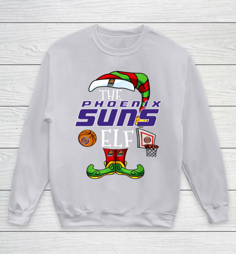 Phoenix Suns Christmas ELF Funny NBA Youth Sweatshirt 3