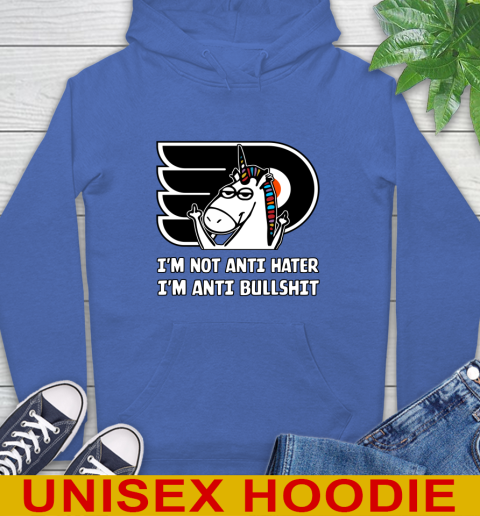 Philadelphia Flyers NHL Hockey Unicorn I'm Not Anti Hater I'm Anti Bullshit Hoodie 10 Philadelphia Flyers NHL Hockey Unicorn I'm Not Anti Hater I'm Anti Bullshit Hoodie - Image 10