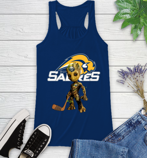 Buffalo Sabres NHL Hockey Groot Marvel Guardians Of The Galaxy Racerback Tank 9