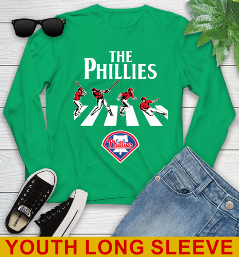 MLB Baseball Philadelphia Phillies The Beatles Rock Band Shirt Youth Long Sleeve 7