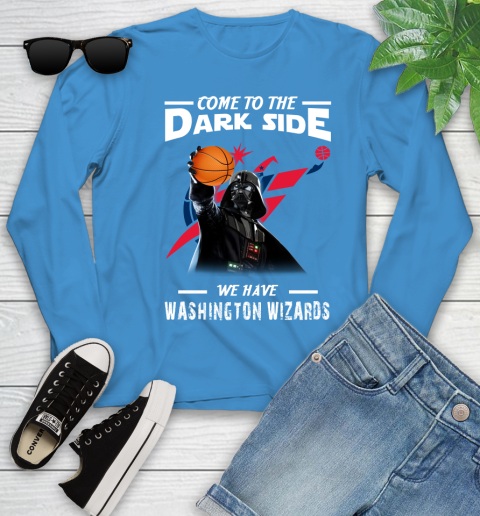 NBA Come To The Dark Side We Have Washington Wizards Star Wars Darth Vader Basketball Youth Long Sleeve 8
