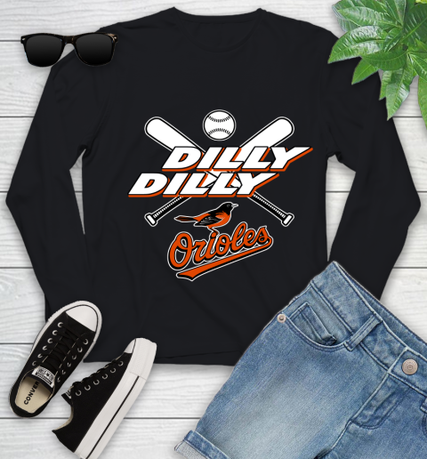 MLB Baltimore Orioles Dilly Dilly Baseball Sports Youth Long Sleeve 2