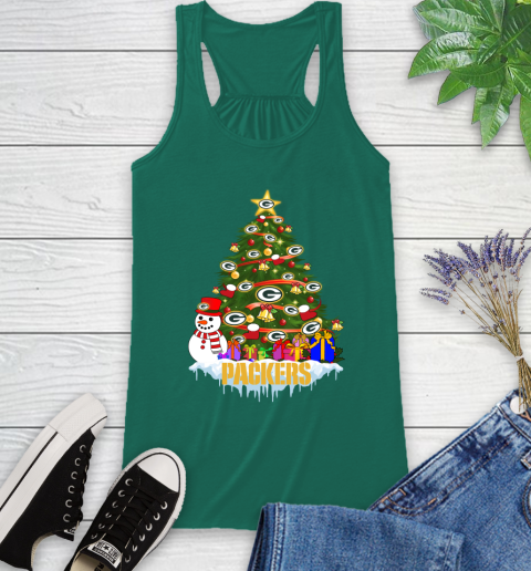 Green Bay Packers Merry Christmas NFL Football Sports Racerback Tank 7