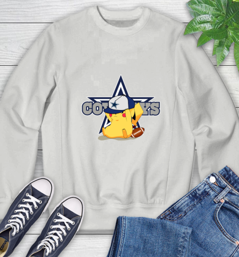 NFL Pikachu Football Sports Dallas Cowboys Sweatshirt 5