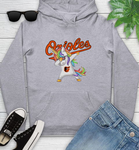 Baltimore Orioles MLB Baseball Funny Unicorn Dabbing Sports Youth Hoodie 6