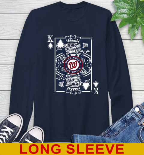 Washington Nationals MLB Baseball The King Of Spades Death Cards Shirt Long Sleeve T-Shirt 3
