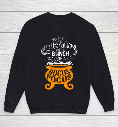 Just a Bunch of Hocus Pocus Funny Halloween Lover Youth Sweatshirt