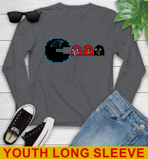 Carolina Panthers NFL Football Pac Man Champion Youth Long Sleeve 9