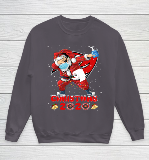 Tampa Bay Buccaneers Funny Santa Claus Dabbing Christmas 2020 NFL Youth Sweatshirt 5