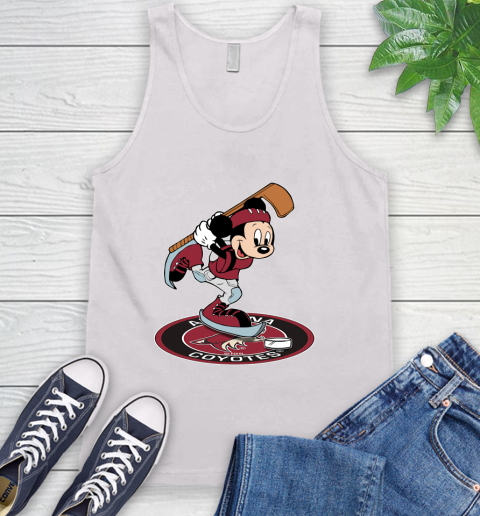 NHL Hockey Arizona Coyotes Cheerful Mickey Disney Shirt Tank Top 2