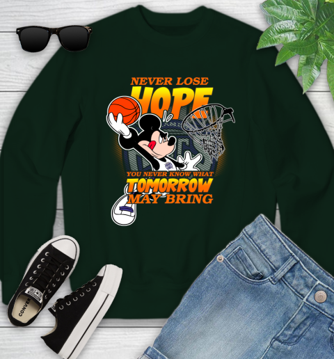 Sacramento Kings NBA Basketball Mickey Disney Never Lose Hope Youth Sweatshirt 9