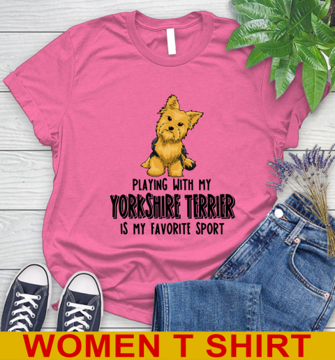 Playing with my yorkshire terrier is my favorite sport 83