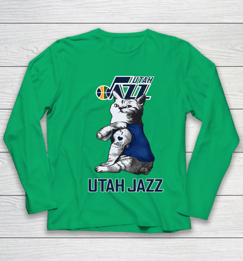 NBA Basketball My Cat Loves Utah Jazz Youth Long Sleeve 4