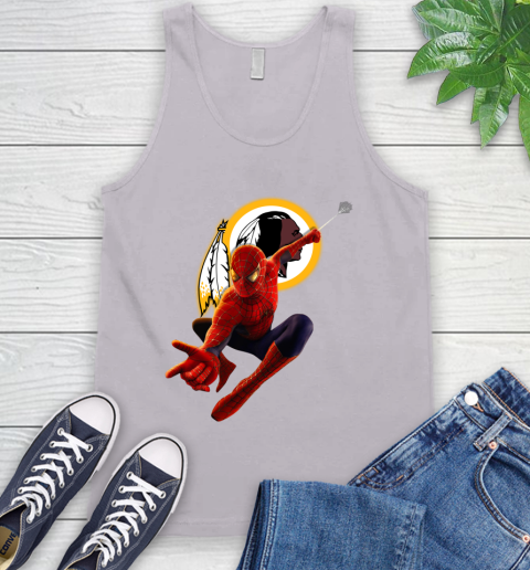 NFL Spider Man Avengers Endgame Football Washington Redskins Tank Top 4