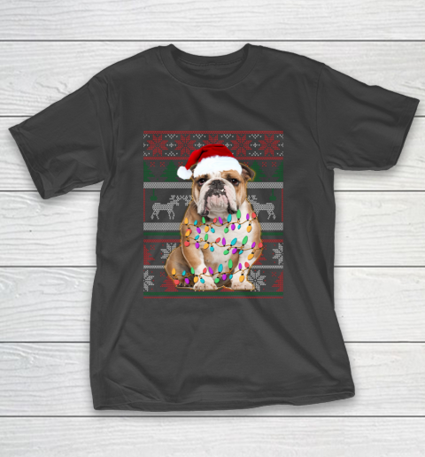 Bulldog Ugly Sweater Christmas Gifts T-Shirt